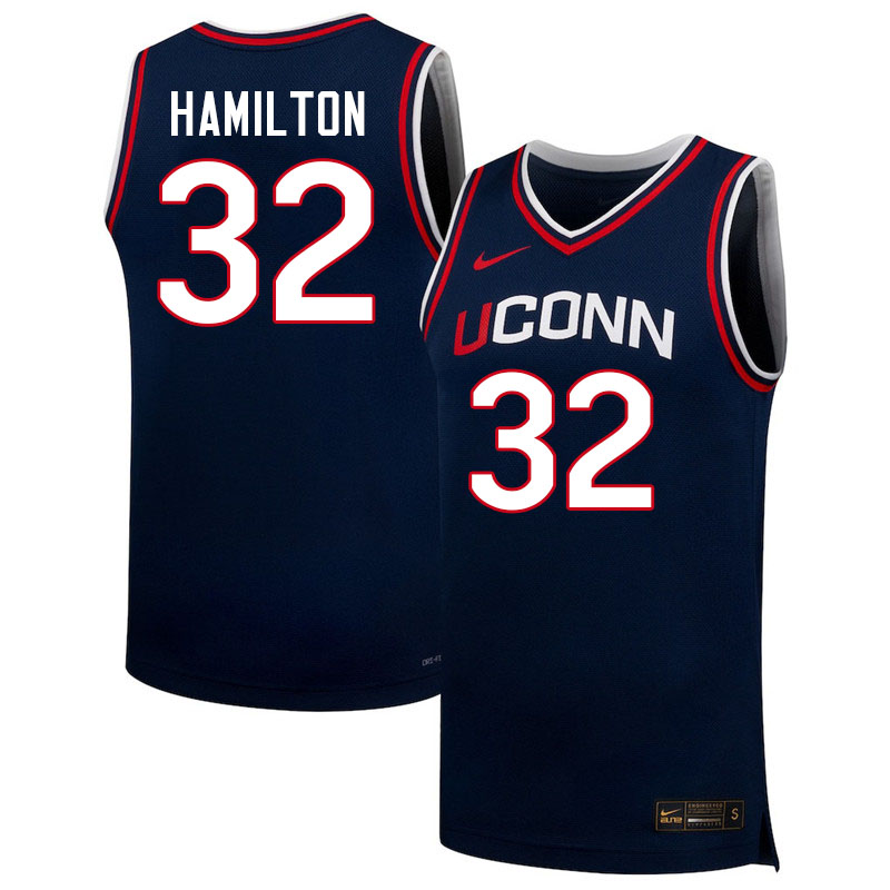 Uconn Huskies #32 Richard Hamilton College Basketball Jerseys,Uniforms-Navy